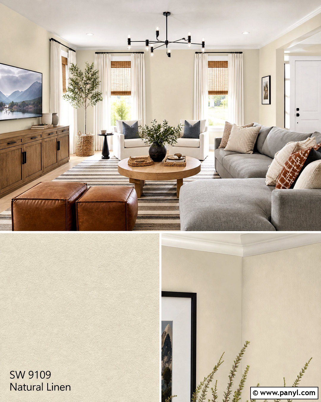 Linen Cream Family Room Walls - 20 creamy wall color ideas