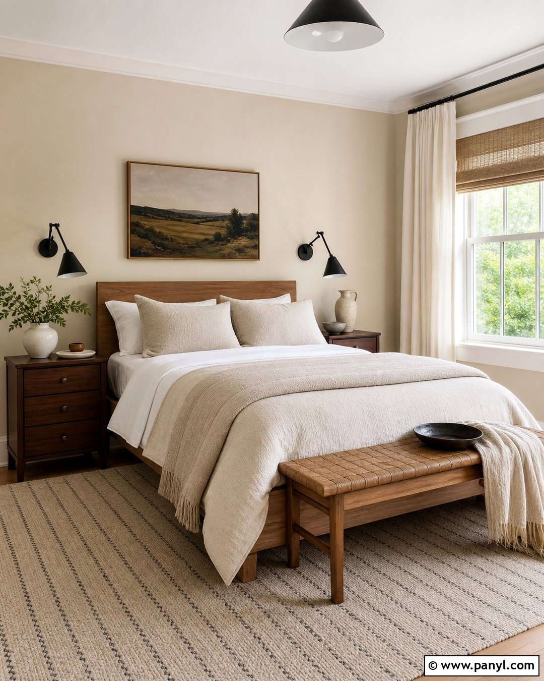 Linen Nude Guest Bedroom - 30 Nude Wall Color Ideas