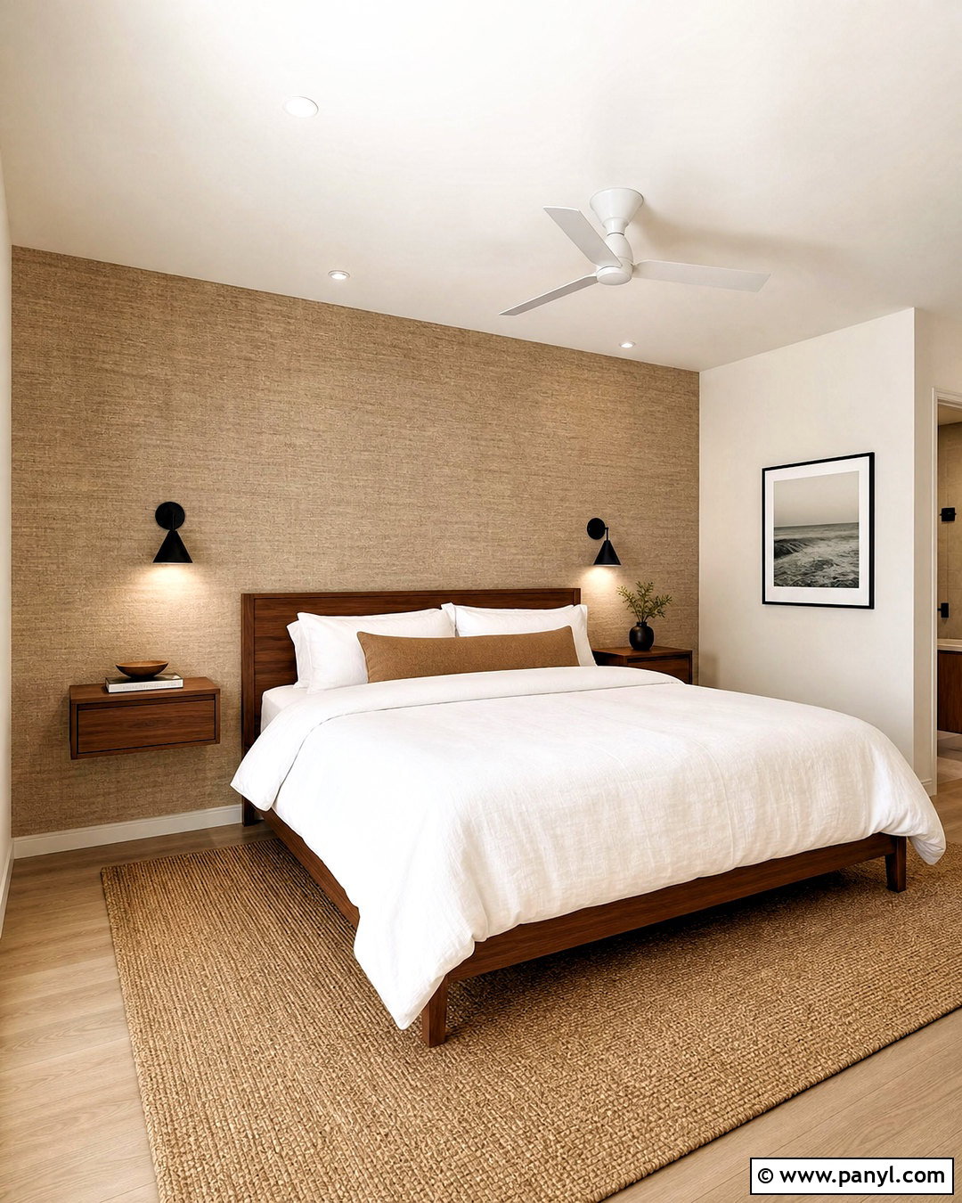 Linen Wallpaper Accent Wall - 20 minimalist accent wall ideas