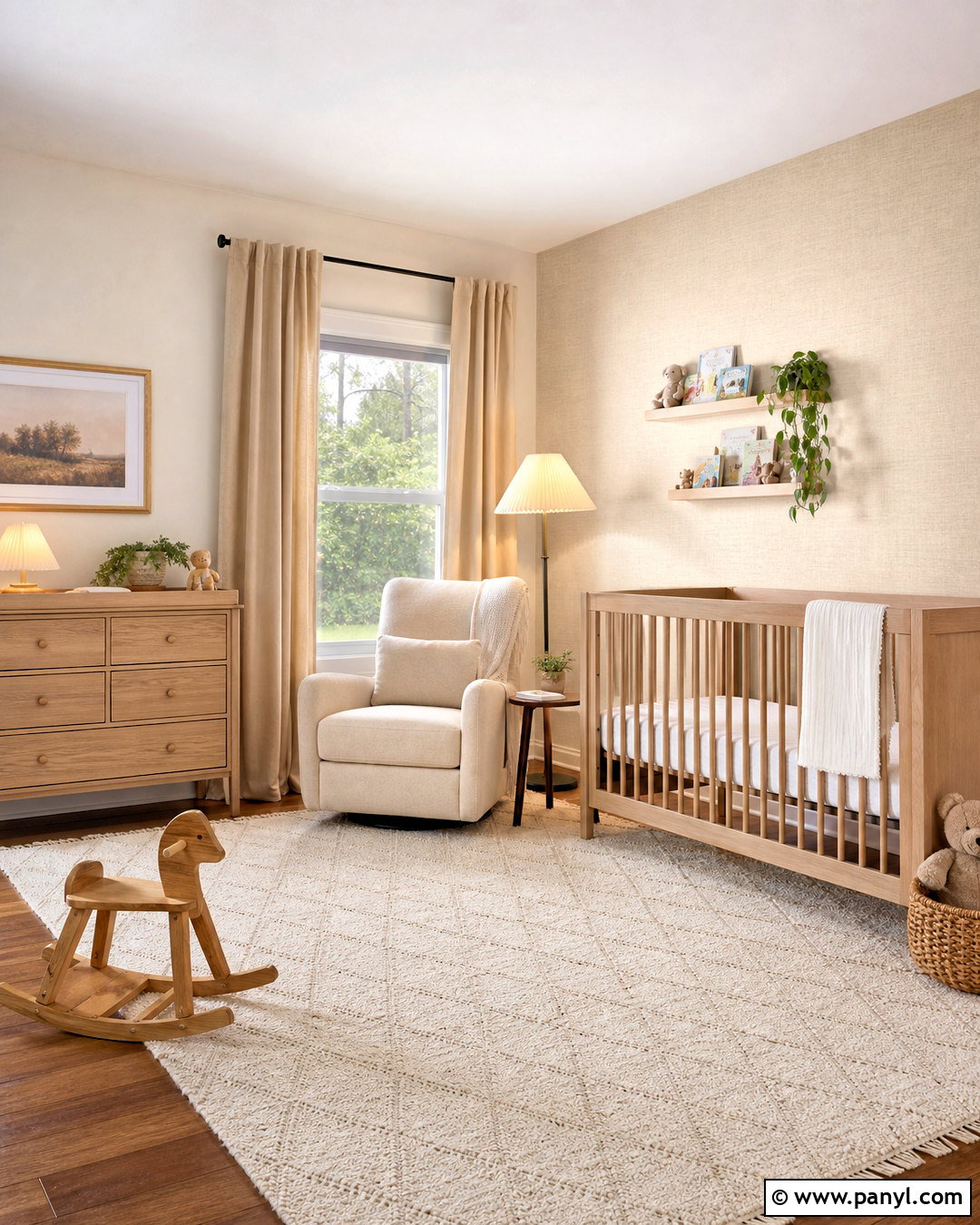 Linen Wallpaper Nursery Accent Wall - 20 neutral accent wall ideas