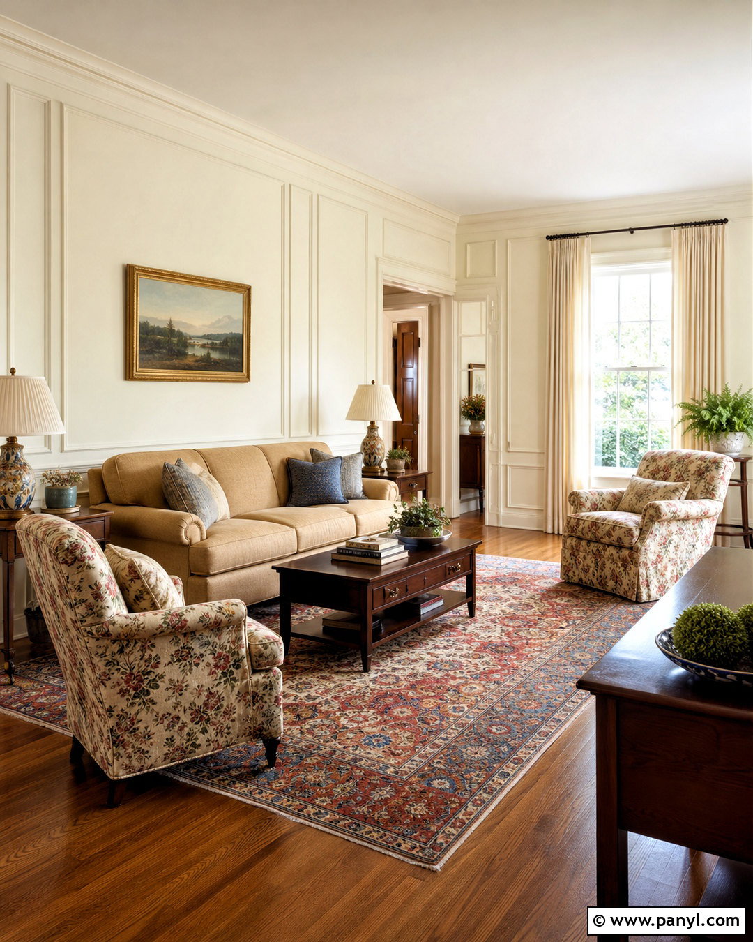 Linen White OC-146 Traditional Living Room - 20 benjamin moore warm white ideas