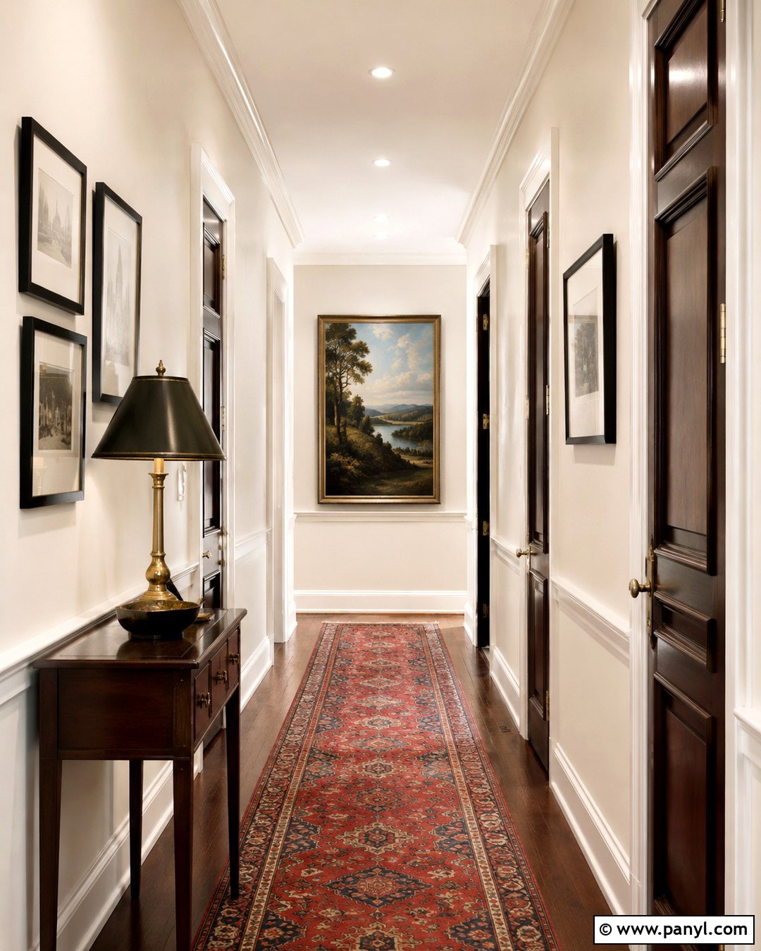 Linen White Traditional Hallway Walls - 20 Benjamin Moore White Walls