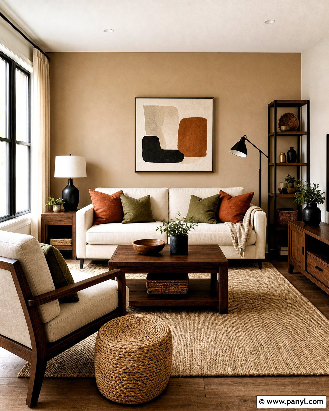 Living Room Beige Accent Wall - 20 beige accent wall ideas