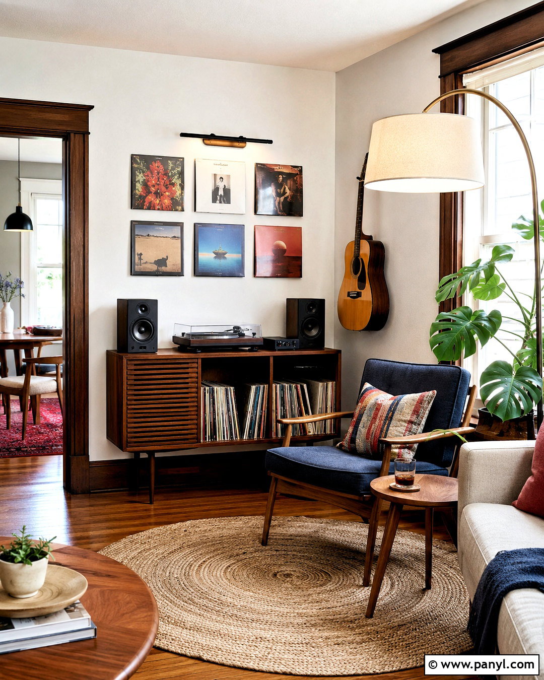Living Room Music Corner - 20 cozy music room ideas