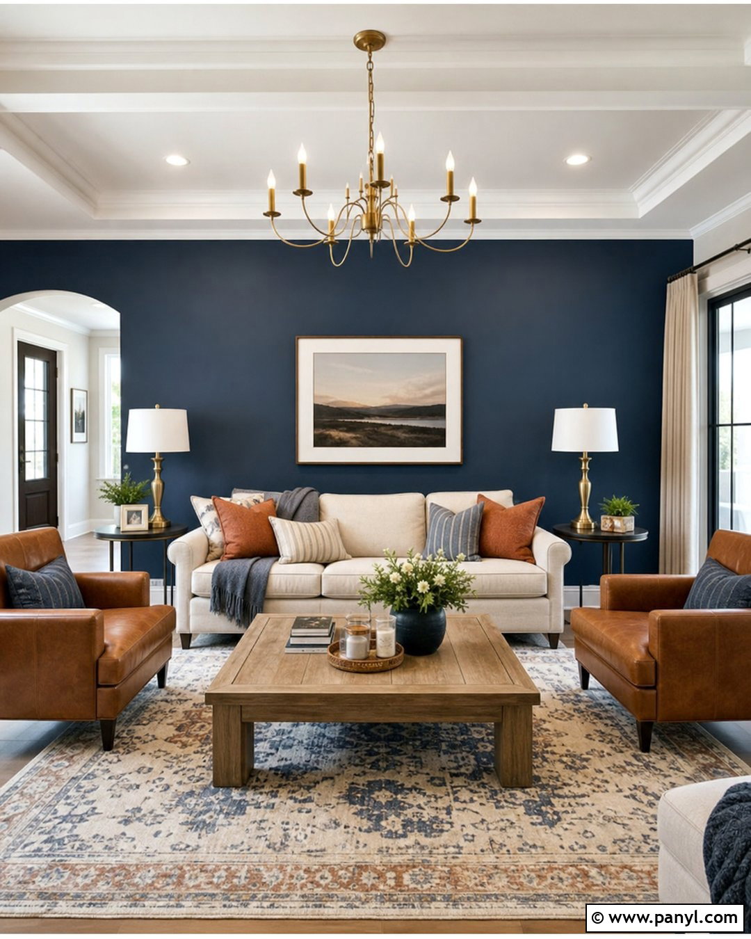 Living Room Slate Blue Accent Wall - 25 Slate Blue Accent Wall Ideas
