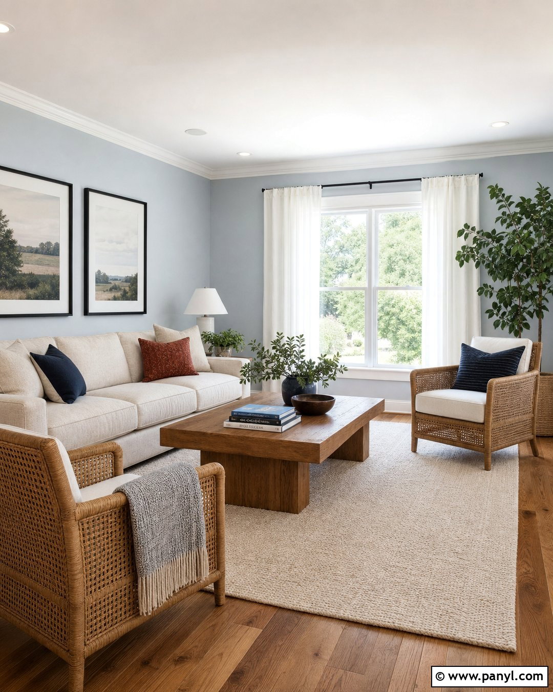 Living Room With Light Blue Walls - 35 room with blue walls
