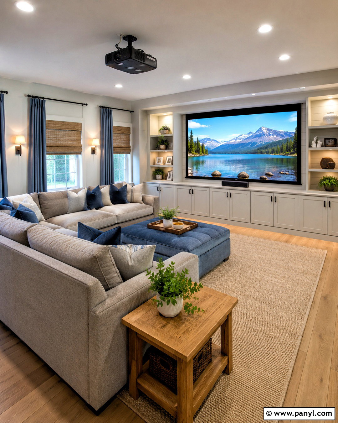Living Room With Projector And Sectional - 20 living room with projector ideas