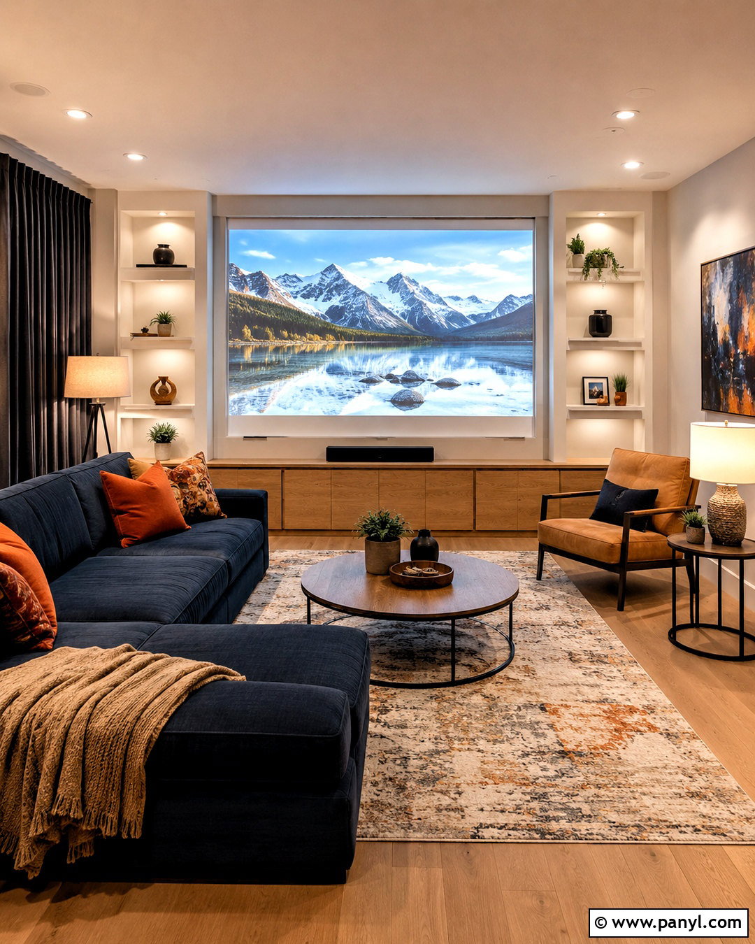 Living Room With Projector Wall - 20 living room with projector ideas