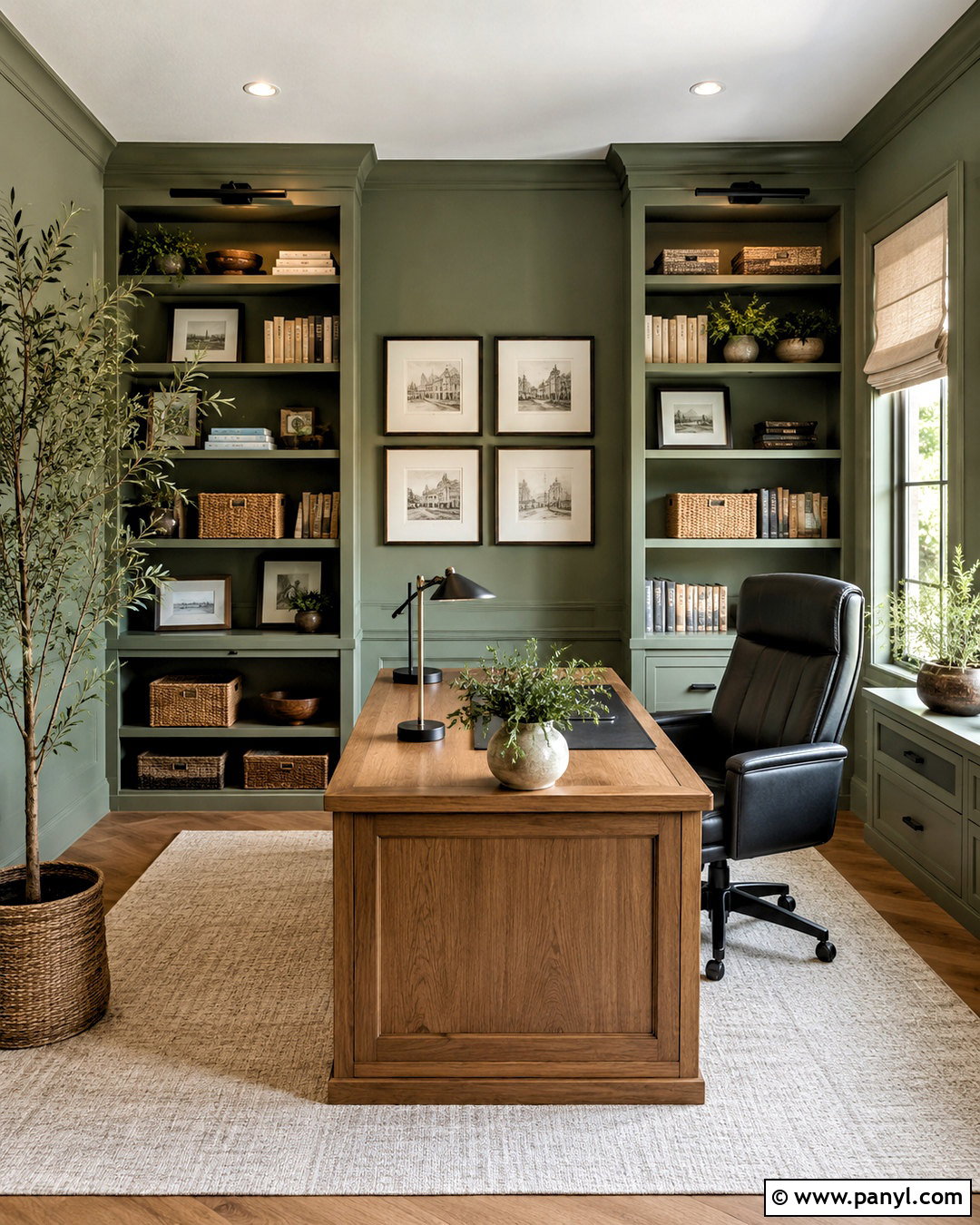 Locally Grown Home Office - 20 magnolia green paint colors