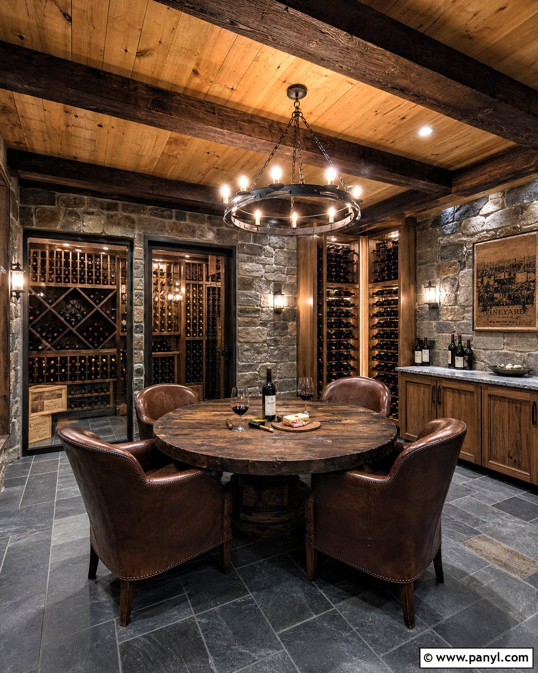 Log Cabin Wine Cellar - 20 wine cellar basement rustic ideas