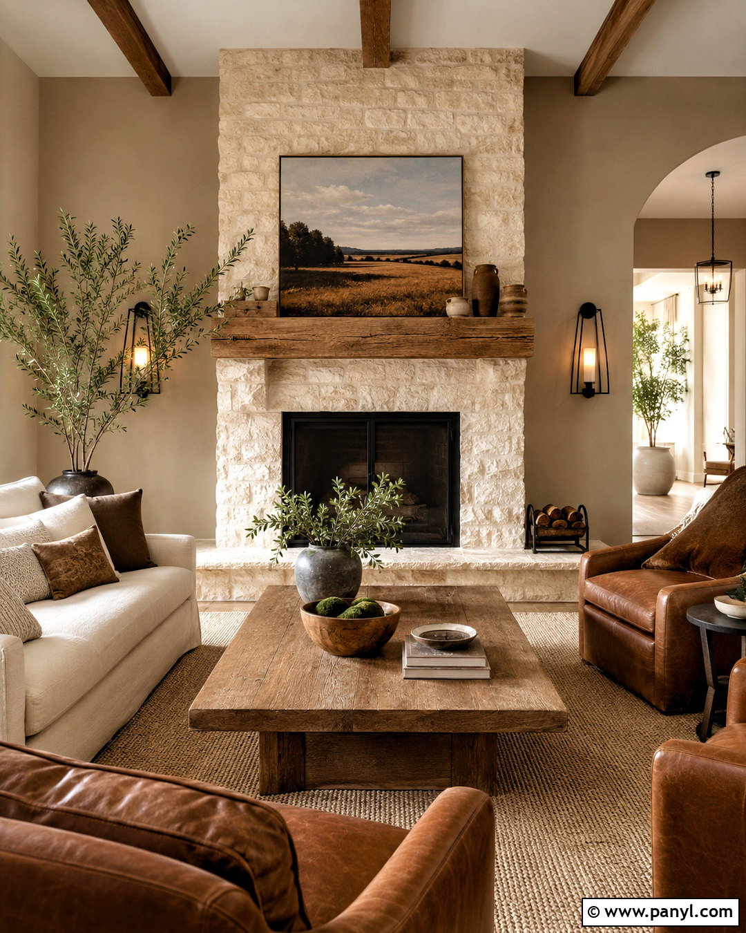 Loggia Fireplace With Natural Stone - 20 loggia sherwin williams ideas