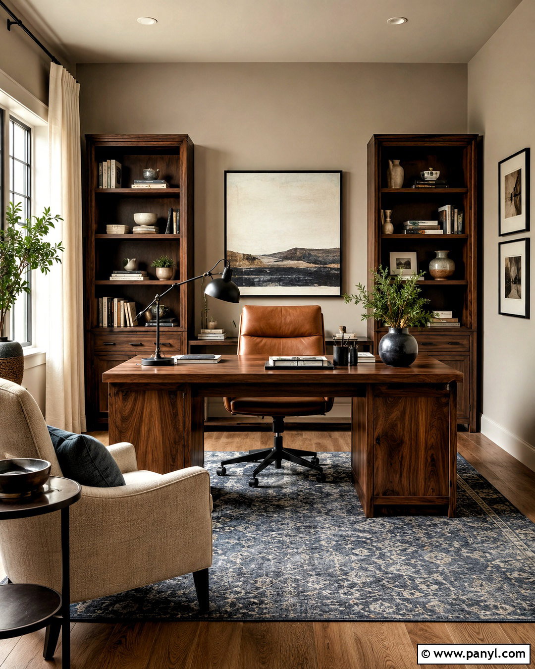 Loggia Home Office With Walnut Furniture - 20 loggia sherwin williams ideas