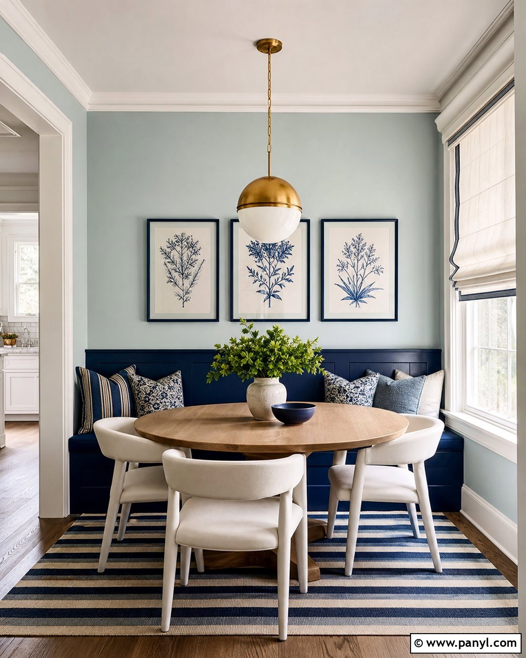 Looking Glass With Navy Accents - 20 Looking Glass Paint Color Ideas