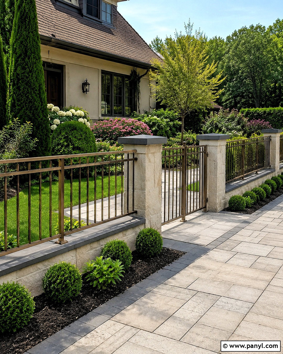 Low Boundary Wall With Open Railings - 20 boundary wall design exterior ideas