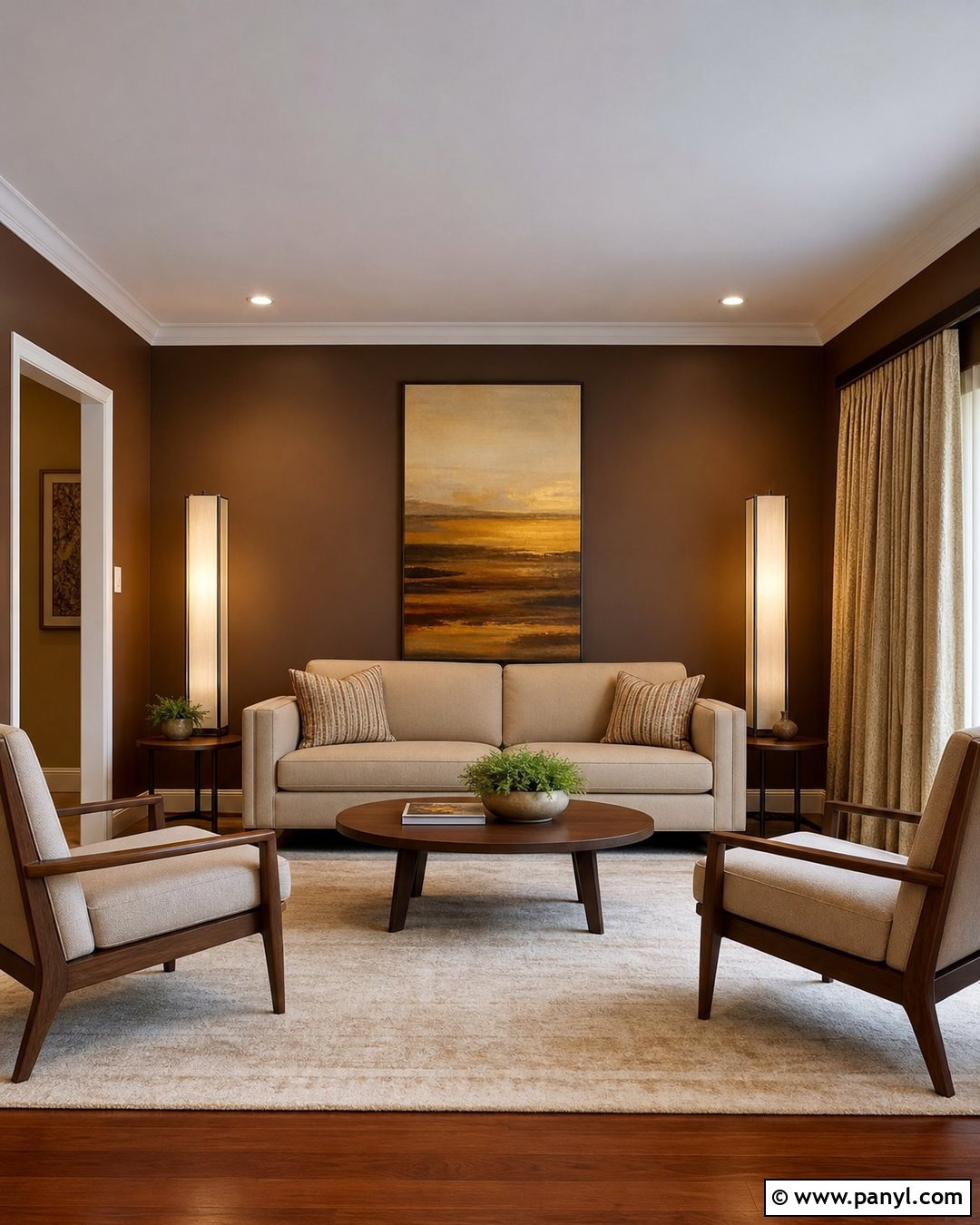 35 Dark Brown Walls Living Room Ideas for Cozy Elegance