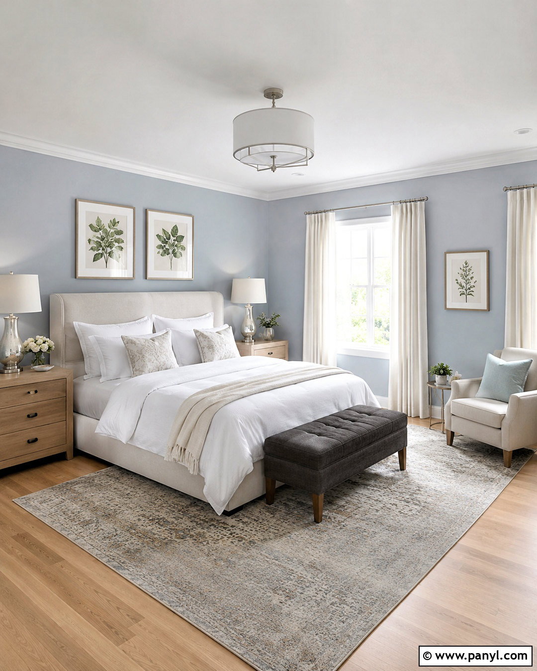 Lullaby Bedroom With White Bedding - 20 lullaby sherwin williams ideas