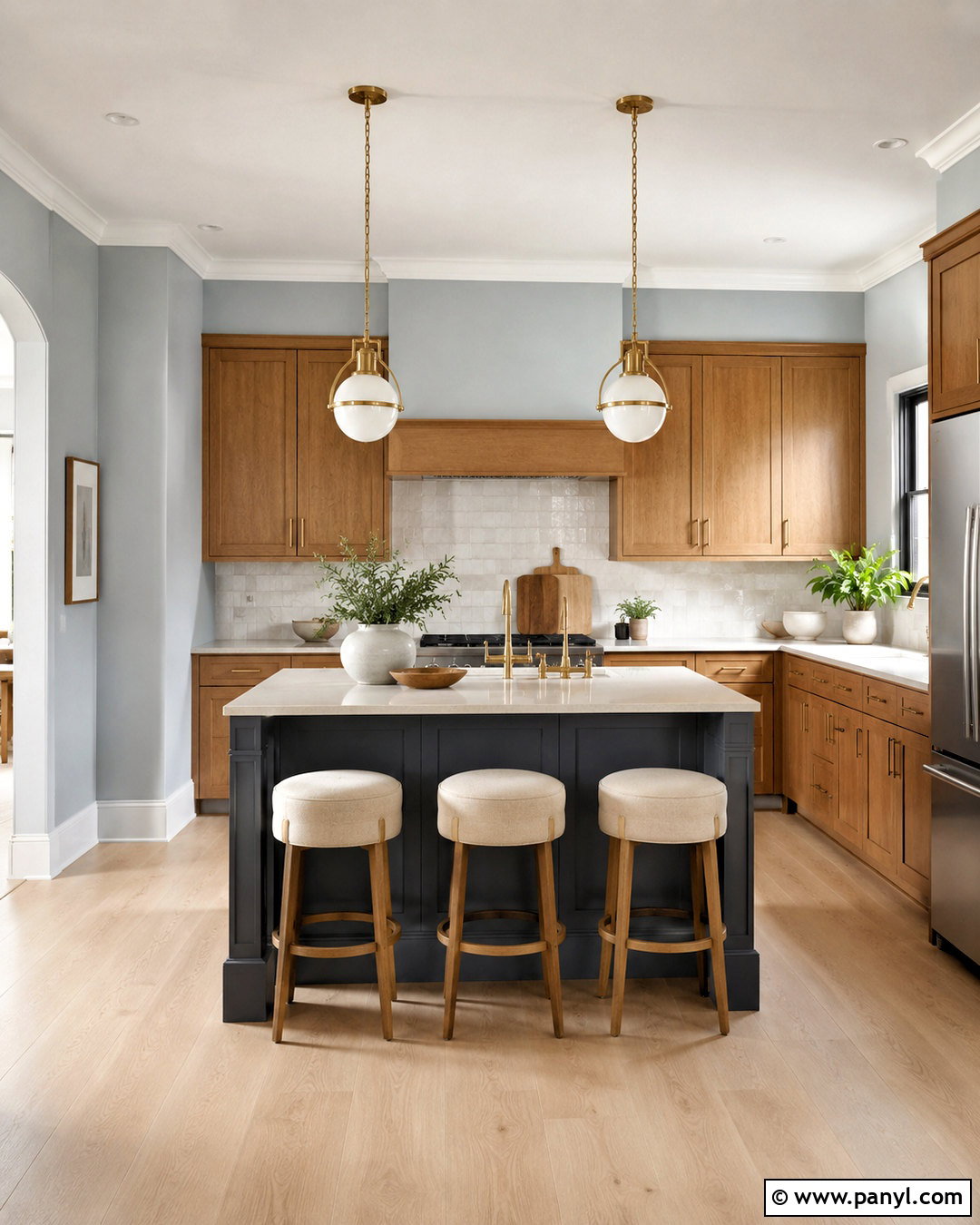 Lullaby Kitchen With Wood Cabinets - 20 lullaby sherwin williams ideas