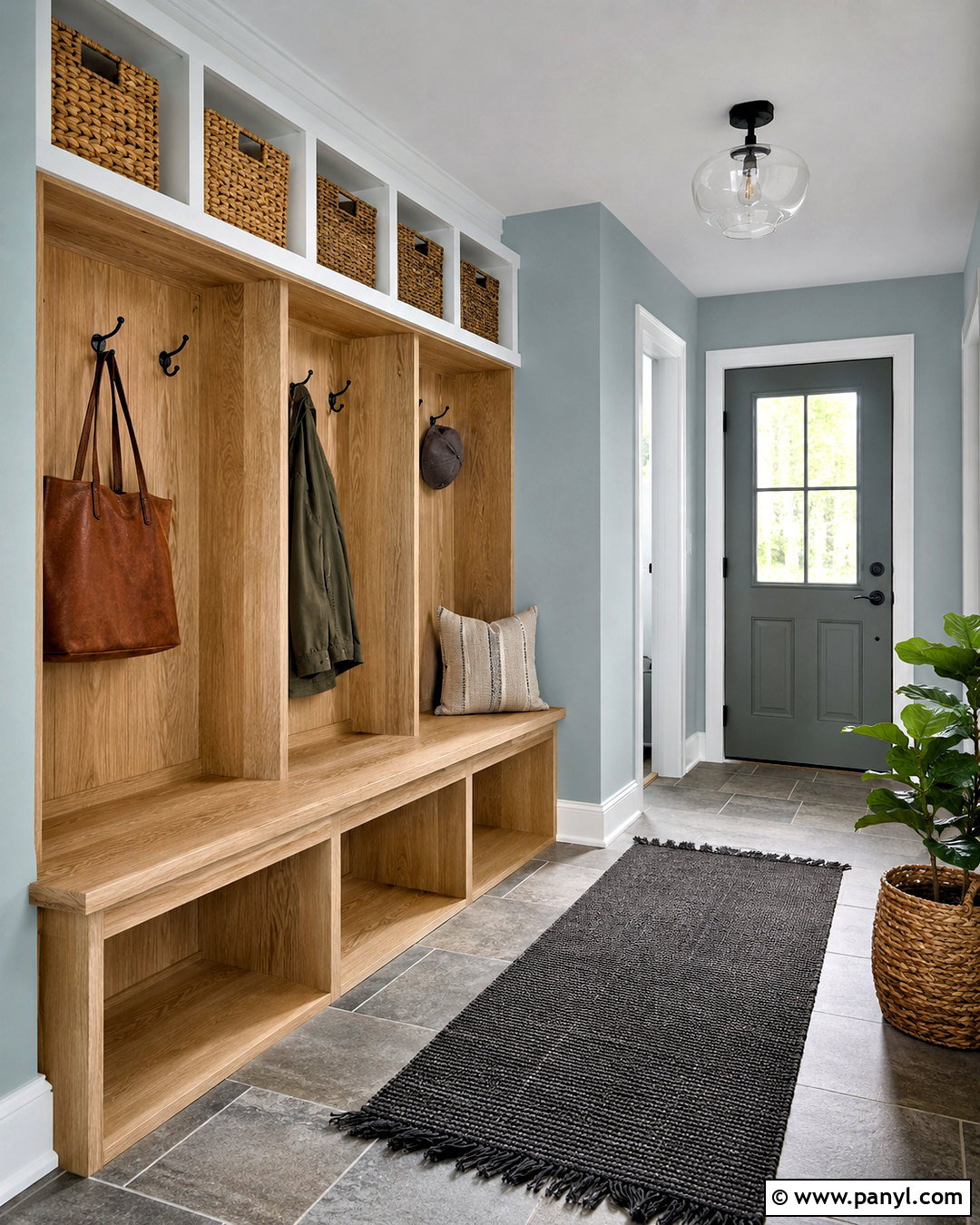Lullaby Mudroom With Built-In Storage - 20 lullaby sherwin williams ideas