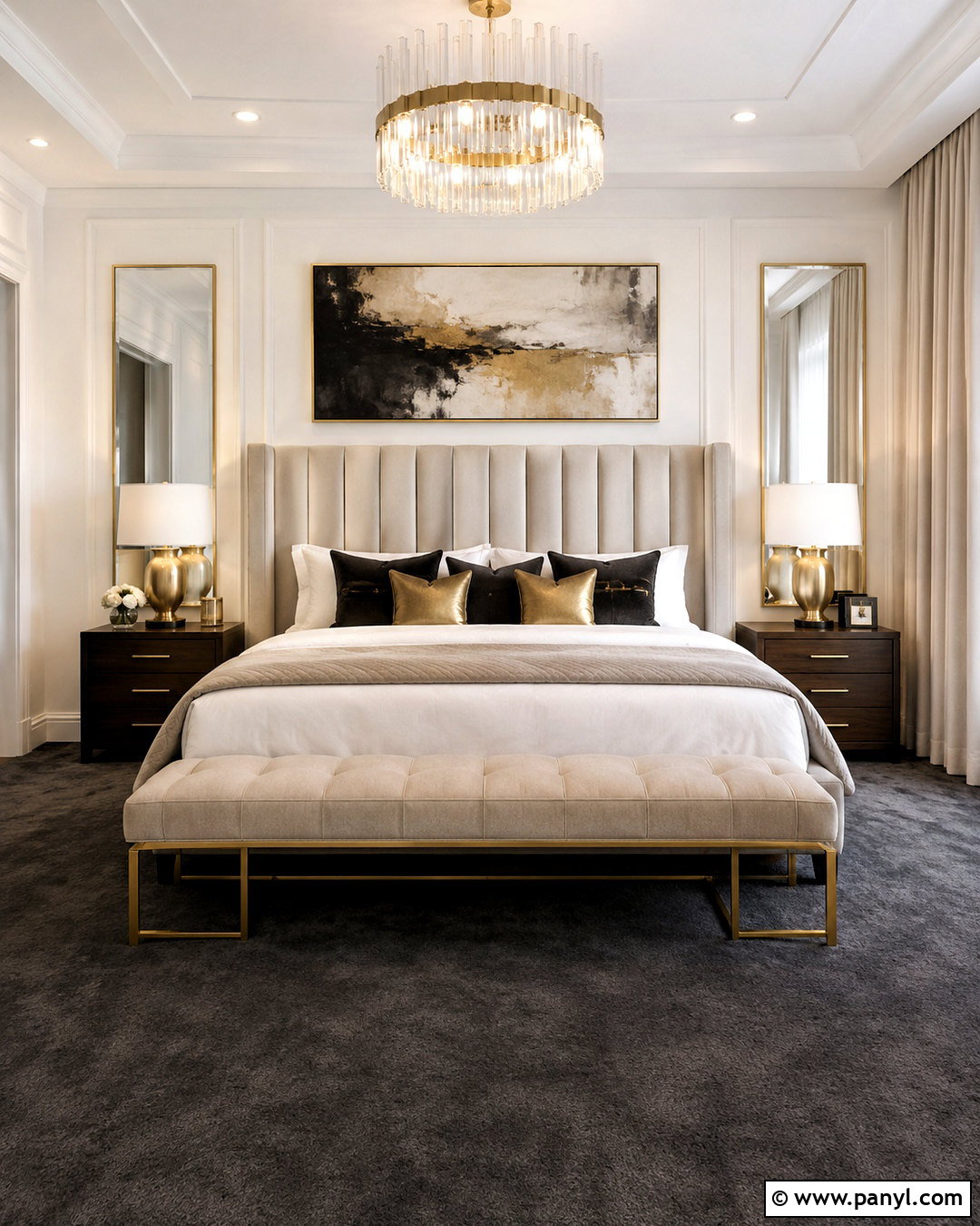 Luxury Bedroom With Dark Grey Carpet - 20 dark grey carpet bedroom ideas