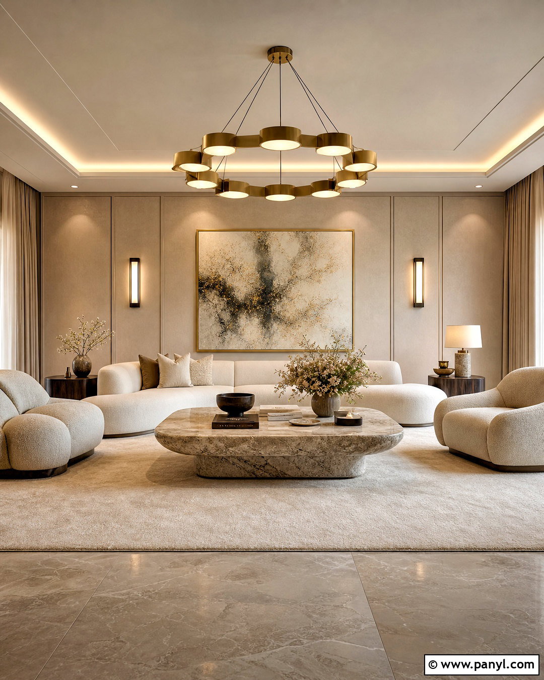 Luxury Beige Living Room - 20 beige color palette living room ideas