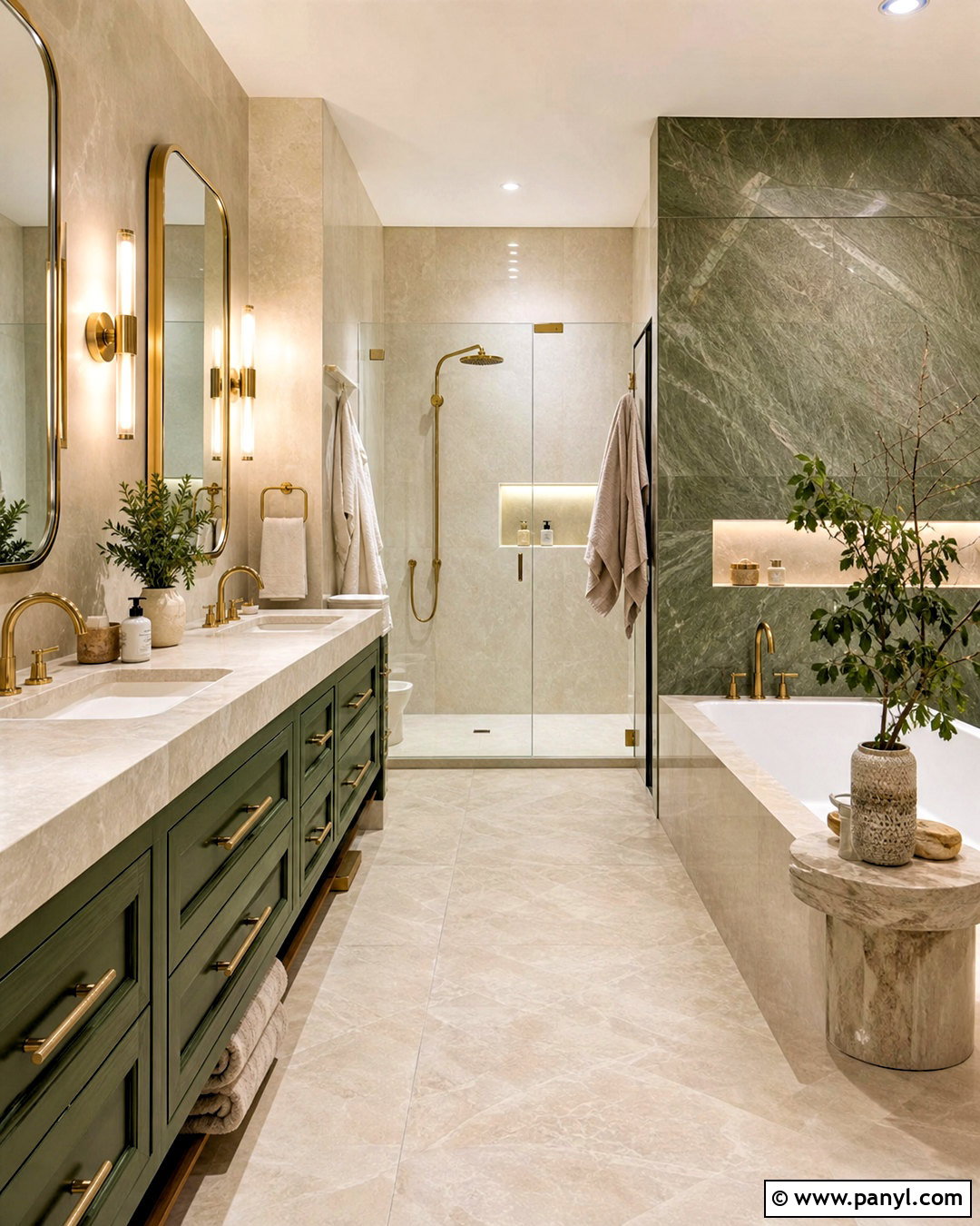 Luxury Beige and Green Bathroom - 20 beige and green bathroom ideas