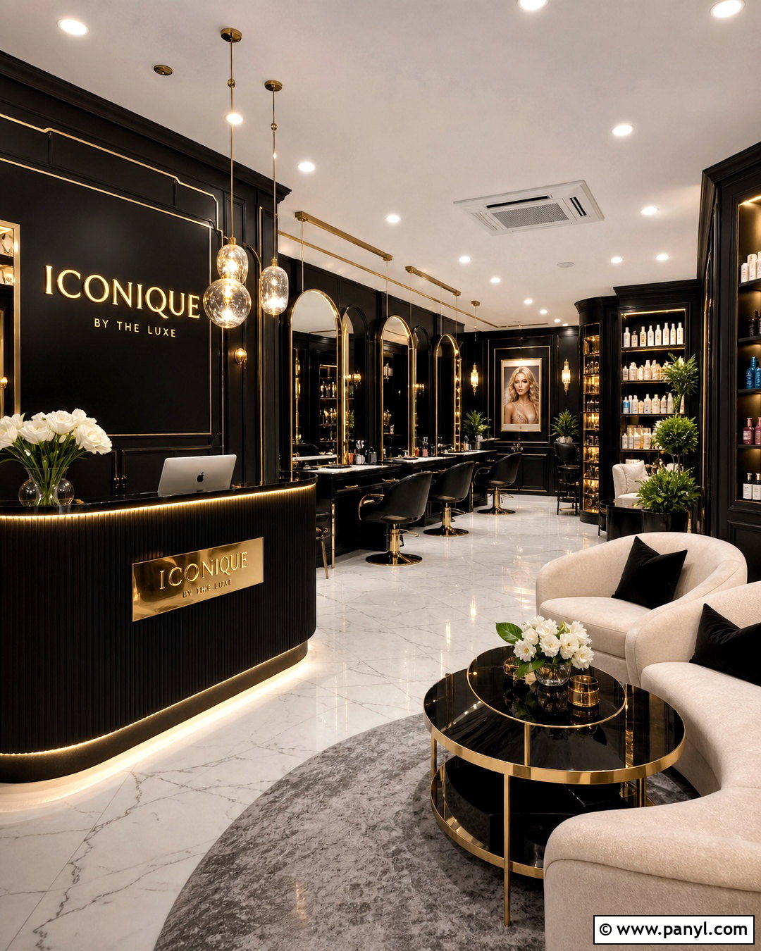 Luxury Black And Gold Beauty Salon - 20 black and gold salon ideas