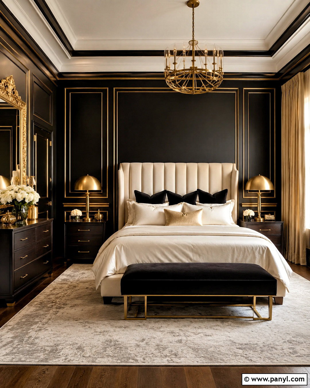 Luxury Black And Gold Bedroom - 20 black and gold interior design ideas