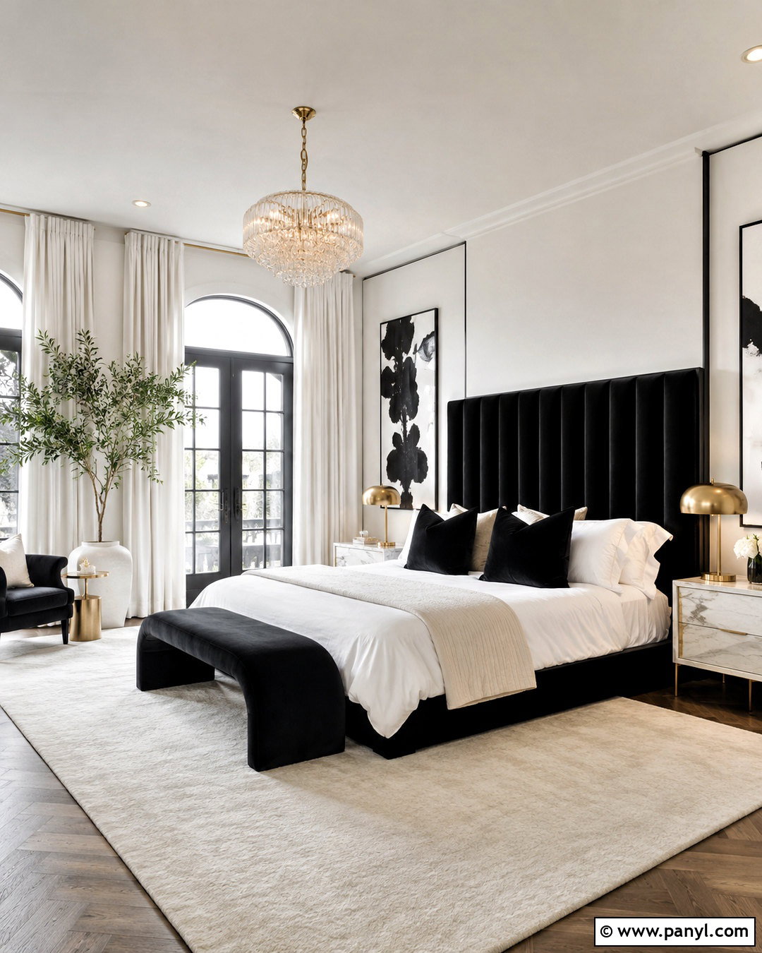 Luxury Black And White Bedroom - 20 black and white bedrooms