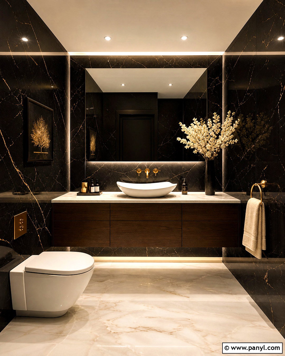 Luxury Black Half Bathroom - 20 black half bathroom ideas