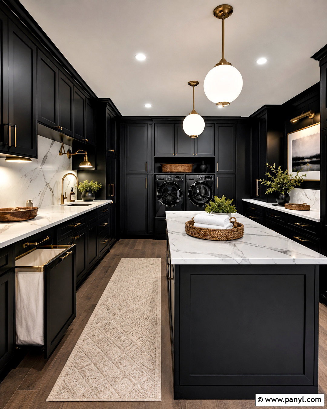 Luxury Black Laundry Room - 20 moody laundry room ideas