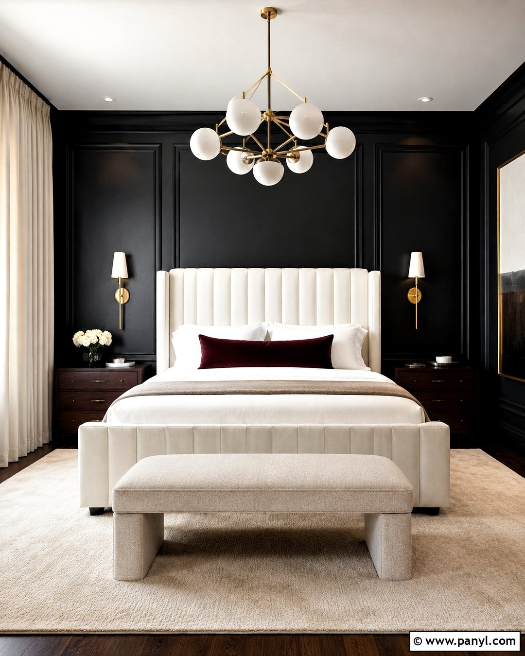 Luxury Black Wall Bedroom - 20 black wall in bedroom ideas