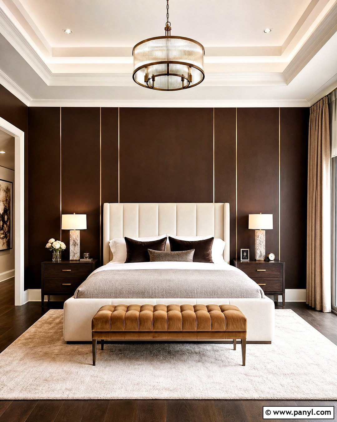 Luxury Brown Accent Wall Bedroom - 20 brown accent wall bedroom ideas