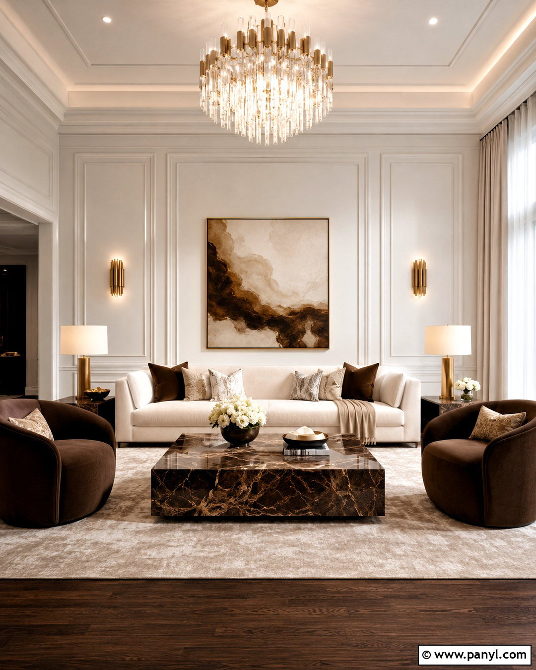 Luxury Brown And White Living Room - 20 brown and white room ideas