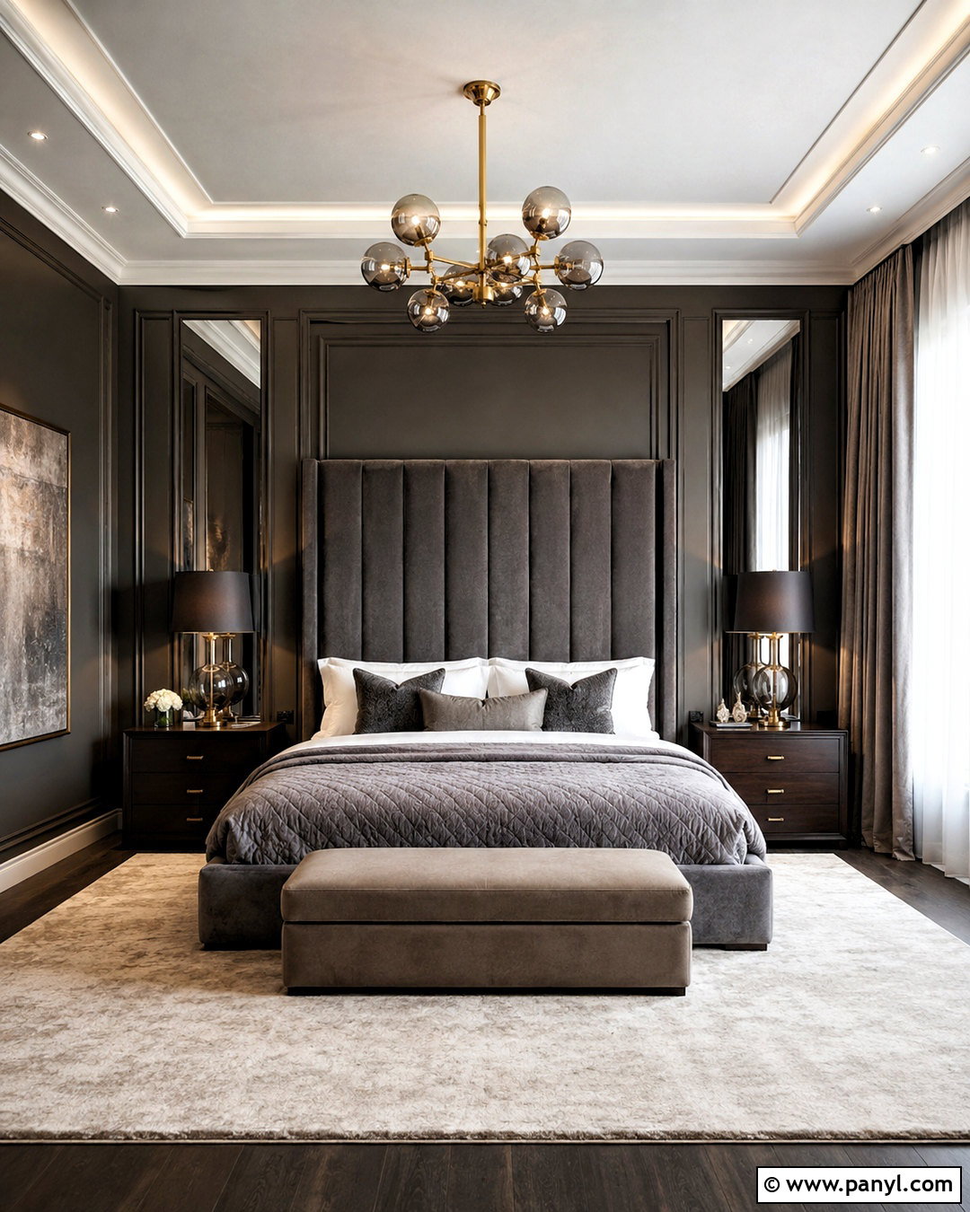 Luxury Dark Grey Bedroom - 20 dark grey bedroom ideas