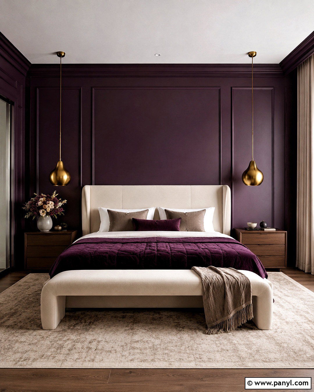Luxury Dark Purple Bedroom - 20 dark purple bedroom ideas