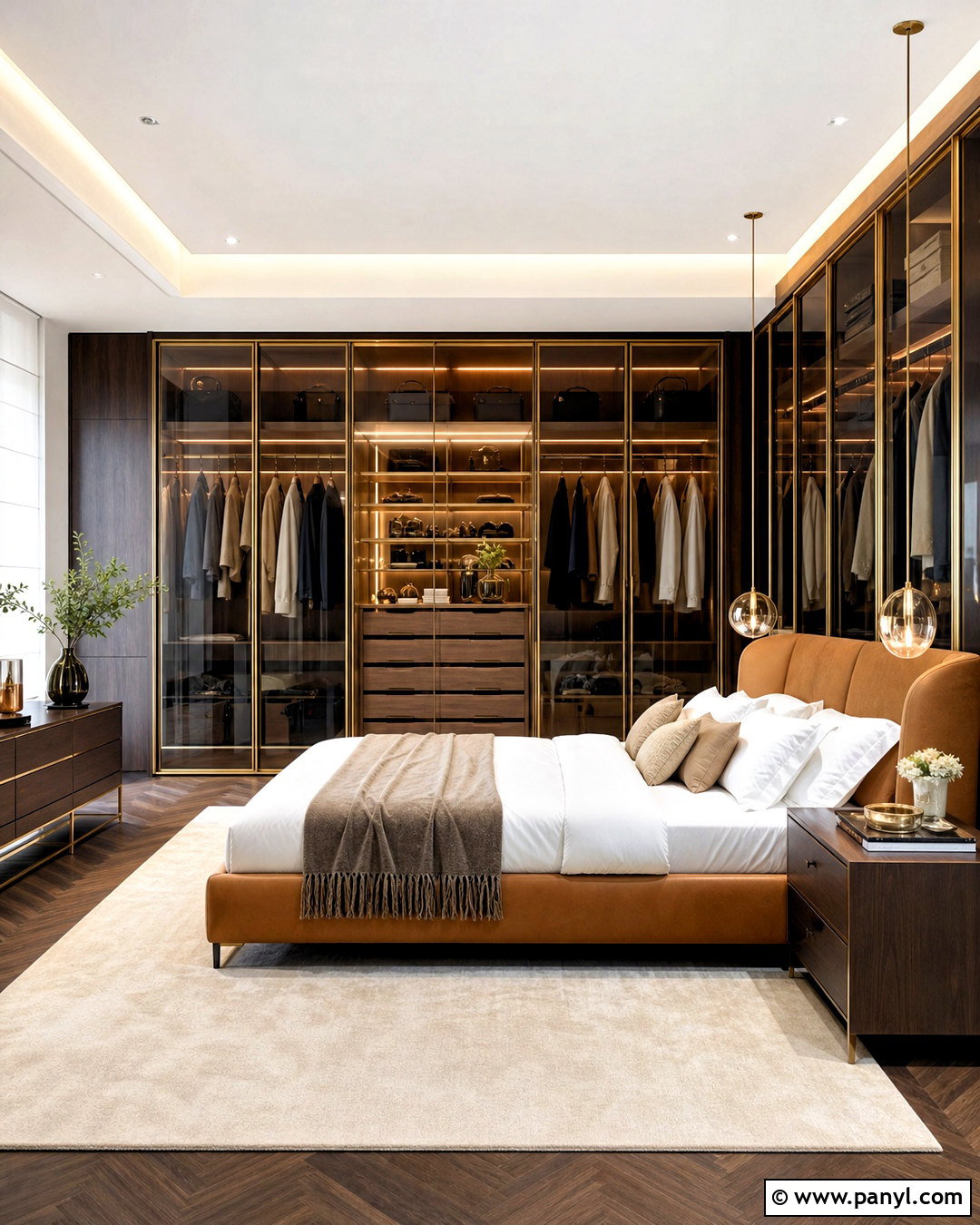 Luxury Glass Full Wall Wardrobe - 20 full wall wardrobe ideas