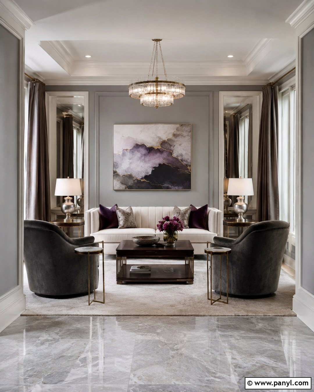 Luxury Gray Interior - 20 Gray Walls Gray Floors