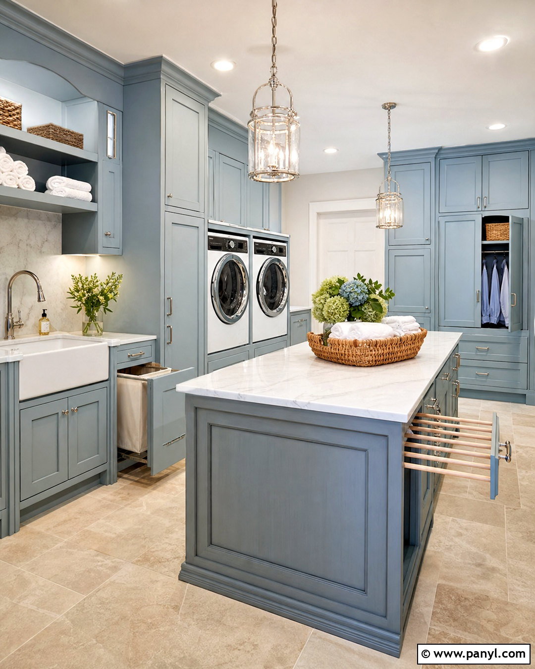 Luxury Laundry Room With Custom Cabinets - 20 laundry room ideas