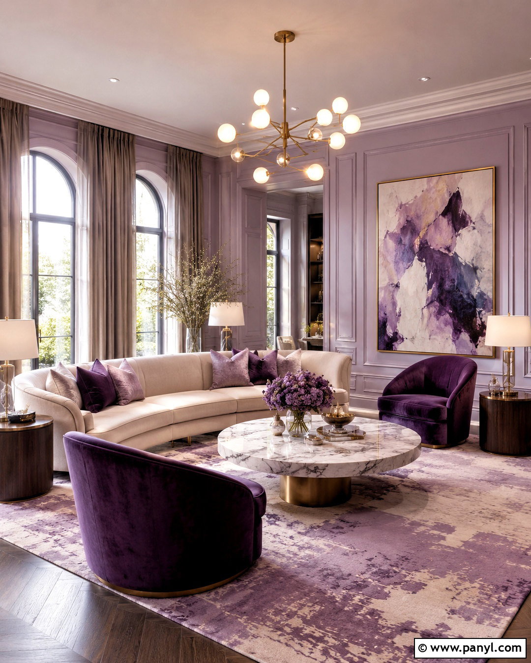Luxury Lilac Living Room - 20 lilac living room ideas