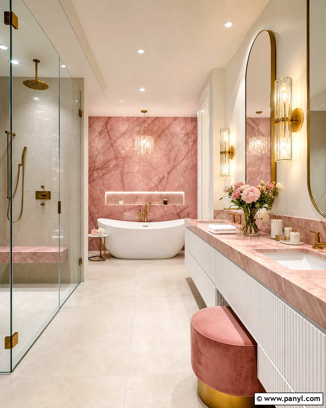Luxury Pink And White Bathroom - 20 white and pink bathroom ideas
