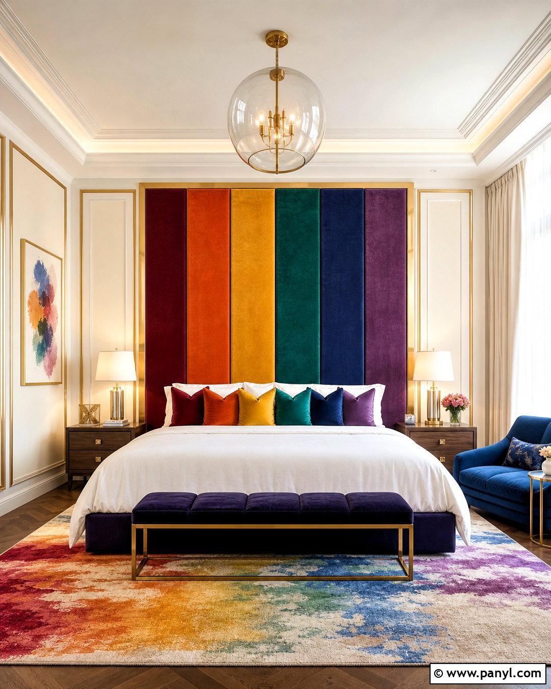 Luxury Rainbow Bedroom - 20 rainbow themed bedroom ideas
