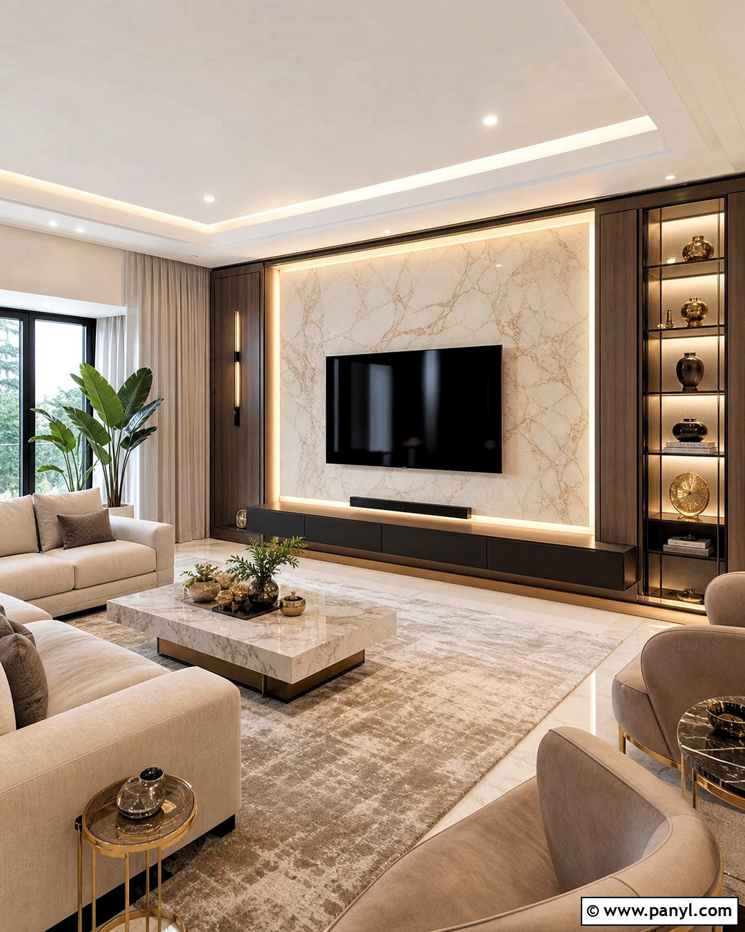 Luxury TV Unit With Backlighting - 20 tv unit design modern ideas