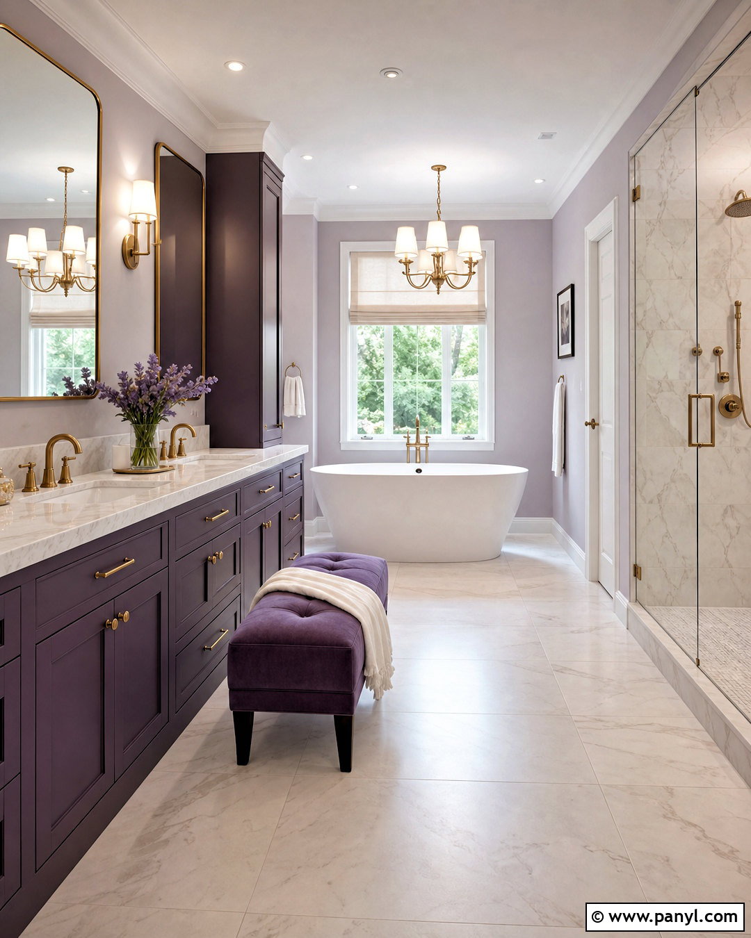 Luxury Violet Primary Bathroom - 20 violet bathroom ideas
