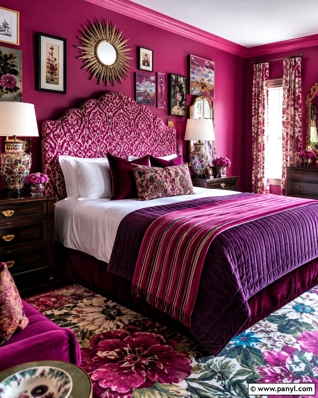 Magenta Maximalist Bedroom - 20 magenta room ideas