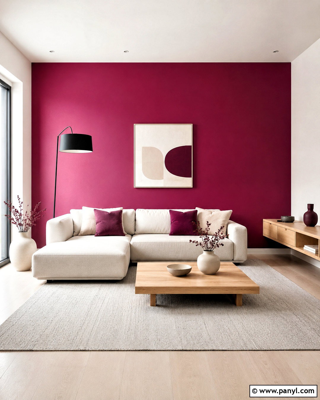 Magenta Minimalist Living Room - 20 magenta room ideas