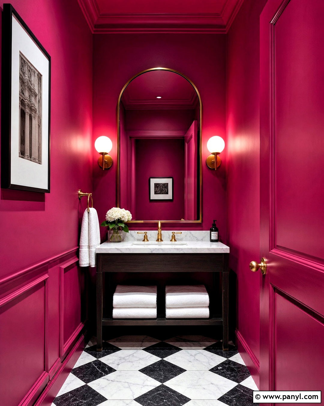 Magenta Pink Powder Room - 20 pink room colors
