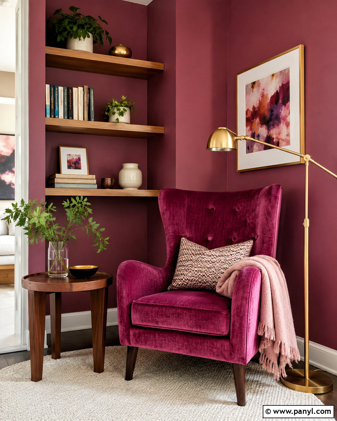 Magenta Reading Nook - 20 magenta room ideas