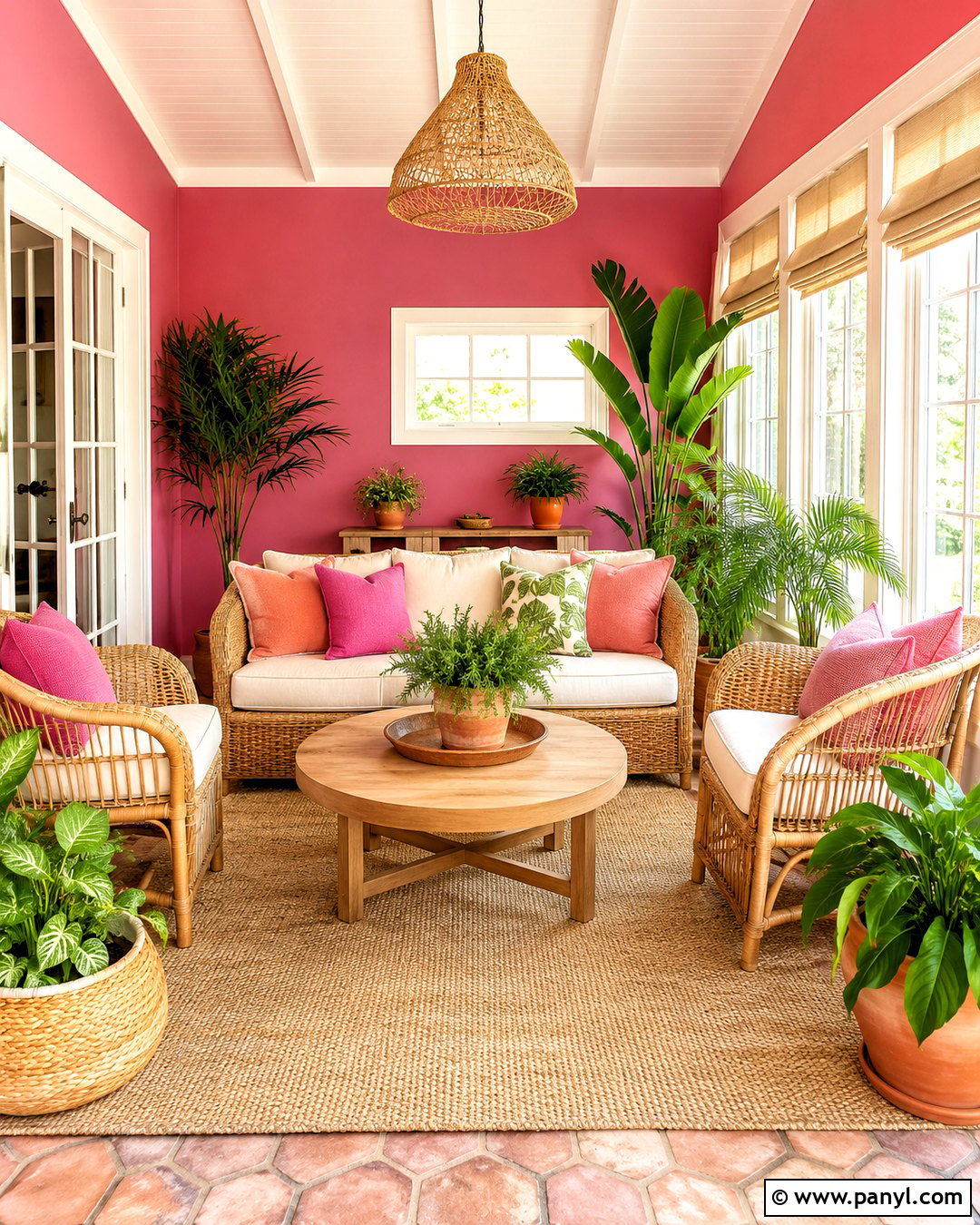 Magenta Sunroom - 20 magenta room ideas