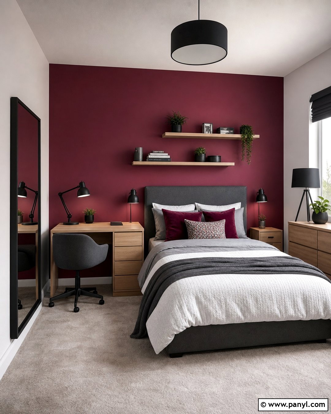 Magenta Walls In A Teen Bedroom - 35 Magenta Walls