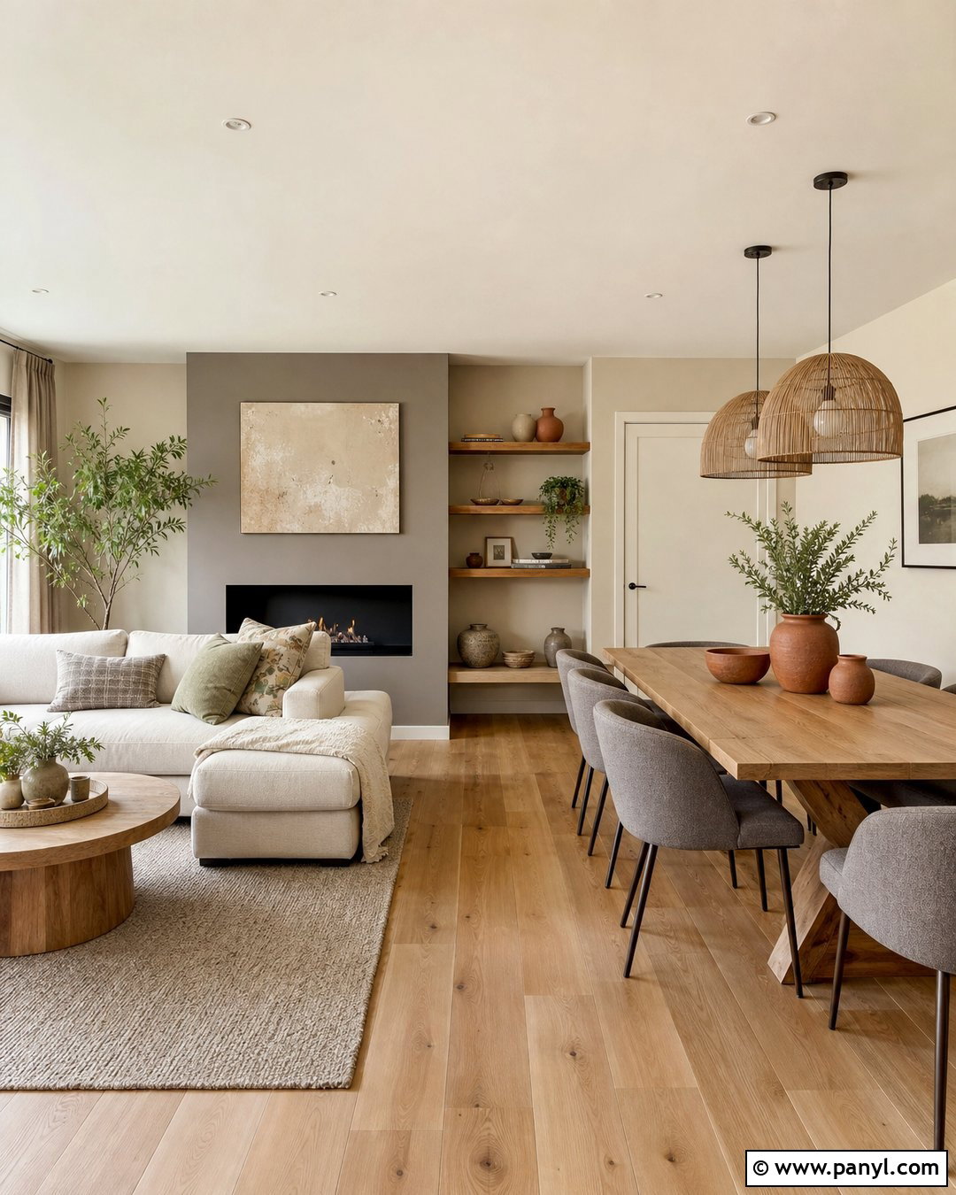 Magnolia And Grey Open Plan Walls - 20 Magnolia And Grey Walls
